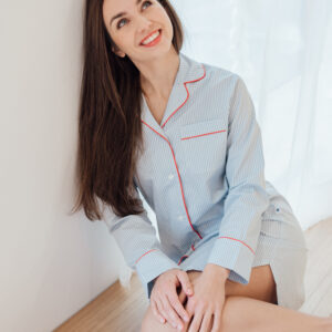 Na kutě Noční košile Modrý proužek Velikost: L