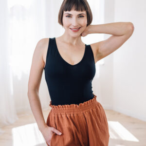 Bamboo tílko Viktorie černé Velikost: XL