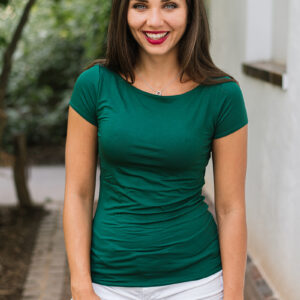 Bamboo tričko Amabile s kr. rukávem tmavě zelené Velikost: XL