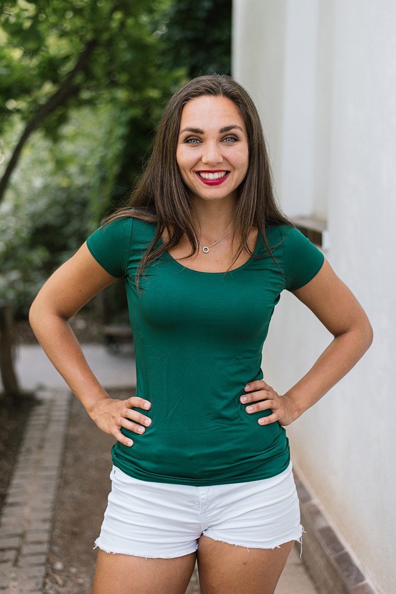 Bamboo tričko Marta s kr. rukávem tmavě zelené Velikost: XL