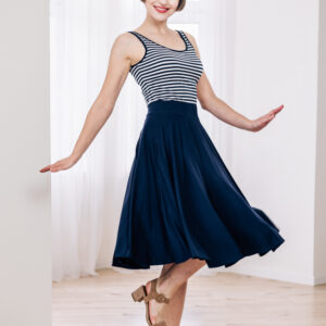 Bambusová kolová sukně Isa tmavě modrá Velikost: XL