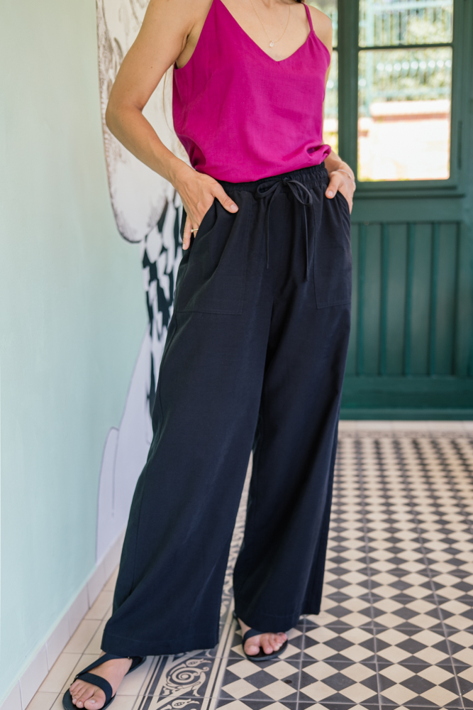 Kalhoty Malva černé Velikost: XL