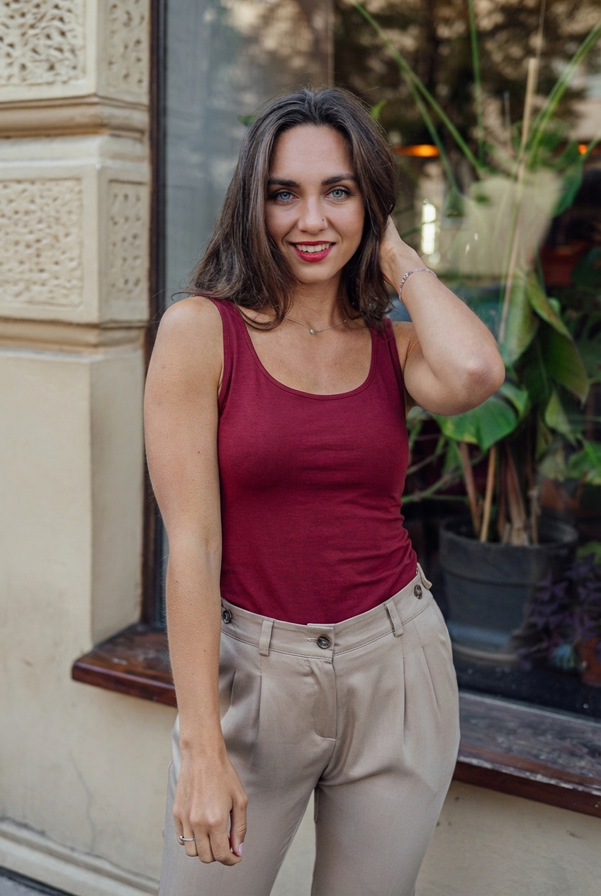 Merino tílko Marta vínové Velikost: XL