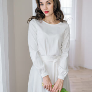 Slavnostní halenka Lila bílá Velikost: XL