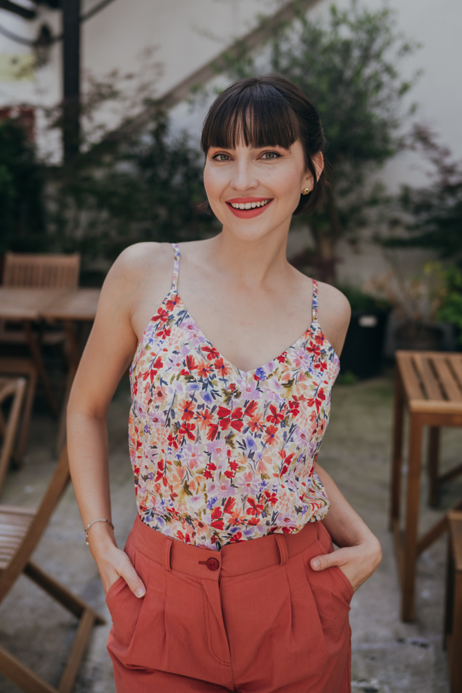 Top na ramínka Lily Malířčina zahrada Velikost: XXS