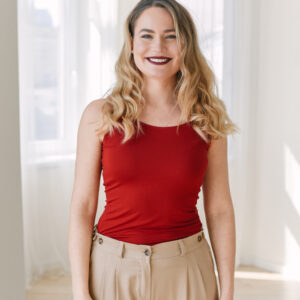 Bamboo tílko Marta tmavě červené Velikost: XL