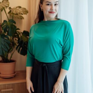 Bamboo tričko Aria s 3/4 rukávem ostře zelené Velikost: XL