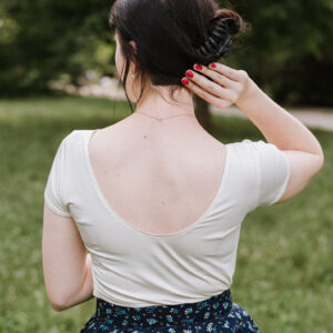 Bamboo tričko Dorothea s kr. rukávem smetanové Velikost: XL