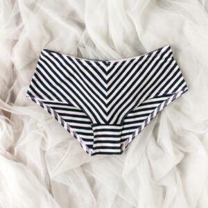 Bambusové kalhotky modro-bílé pruhované Velikost: S