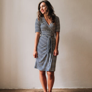 Bambusové zavinovací šaty Meda s rukávem po loket