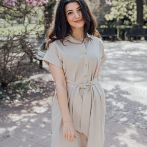 Košilové šaty Vero béžové Velikost: L