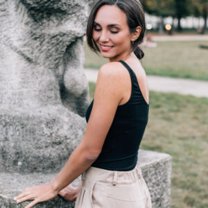 Bamboo tílko Rozálie černé Velikost: XL