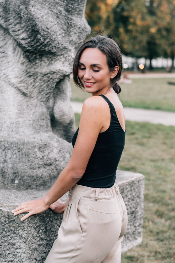 Bamboo tílko Rozálie černé Velikost: XL