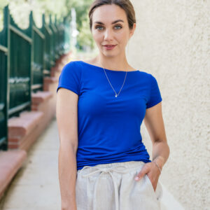 Bamboo tričko Amabile s kr. rukávem královsky modré Velikost: L