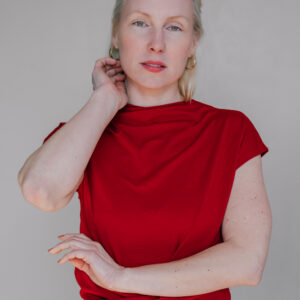 Bamboo tričko Aria s kr. rukávem červené Velikost: XL