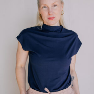 Bamboo tričko Aria s kr. rukávem tmavě modré Velikost: XL