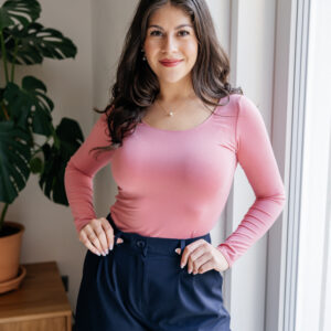 Bamboo tričko Marta s dl. rukávem růžové Velikost: L