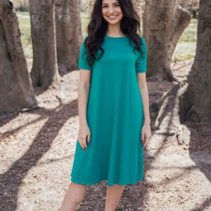 Bambusové šaty Madison s kr. rukávem zelené Velikost: XL