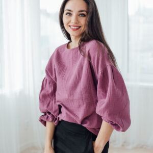 Mušelínová halenka Coco mauve Velikost: M