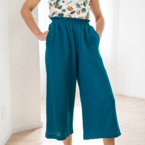 Mušelínové culottes Esme nefritové Velikost: XL