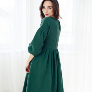 Mušelínové šaty Coco tmavě zelené Velikost: L