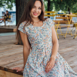 Mušelínové šaty Olivie Drobná kvítka Velikost: XXS