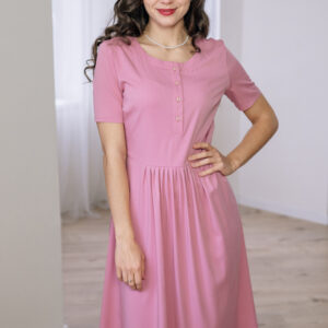 Šaty Sandra s krátkým rukávem růžové Velikost: XXS