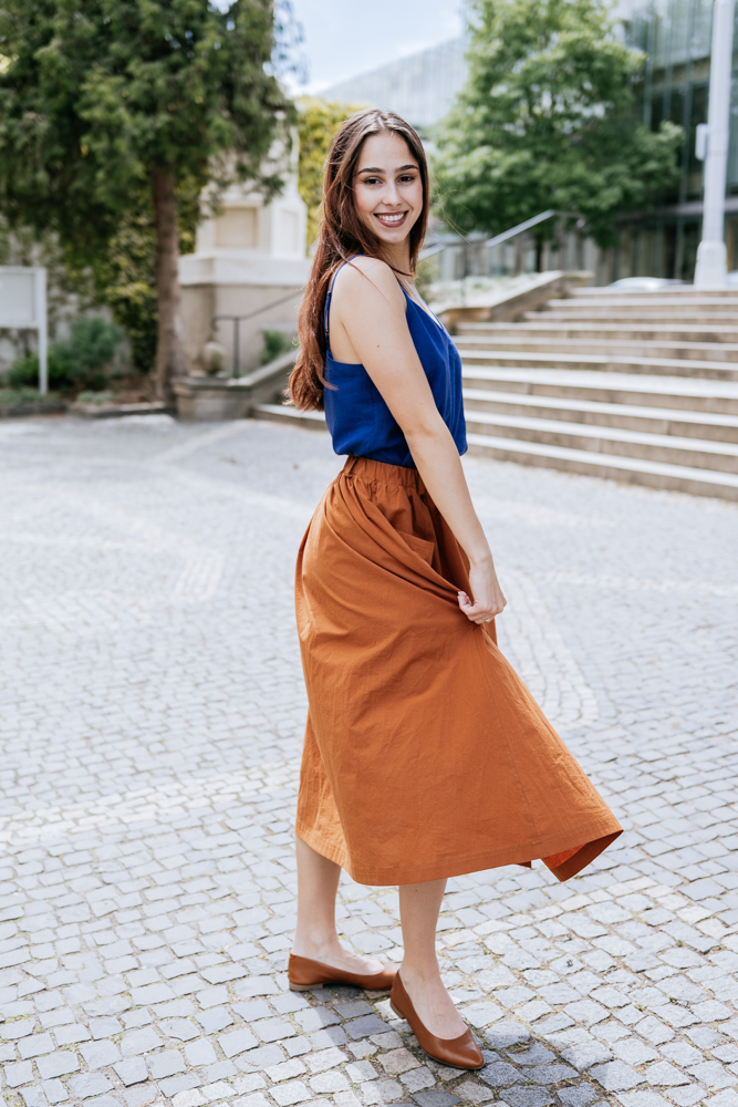 Skořicově hnědá sukně Lina Velikost: XL