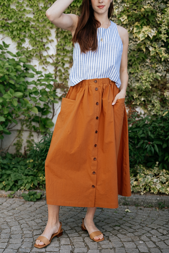 Skořicově hnědá sukně Lina Velikost: XL