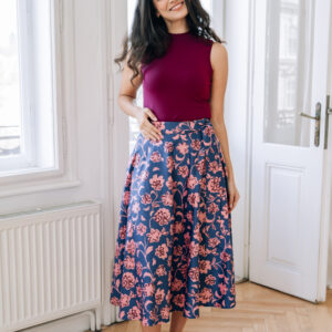 Sukně Bibi midi Rozkvetlé nebe Velikost: XL