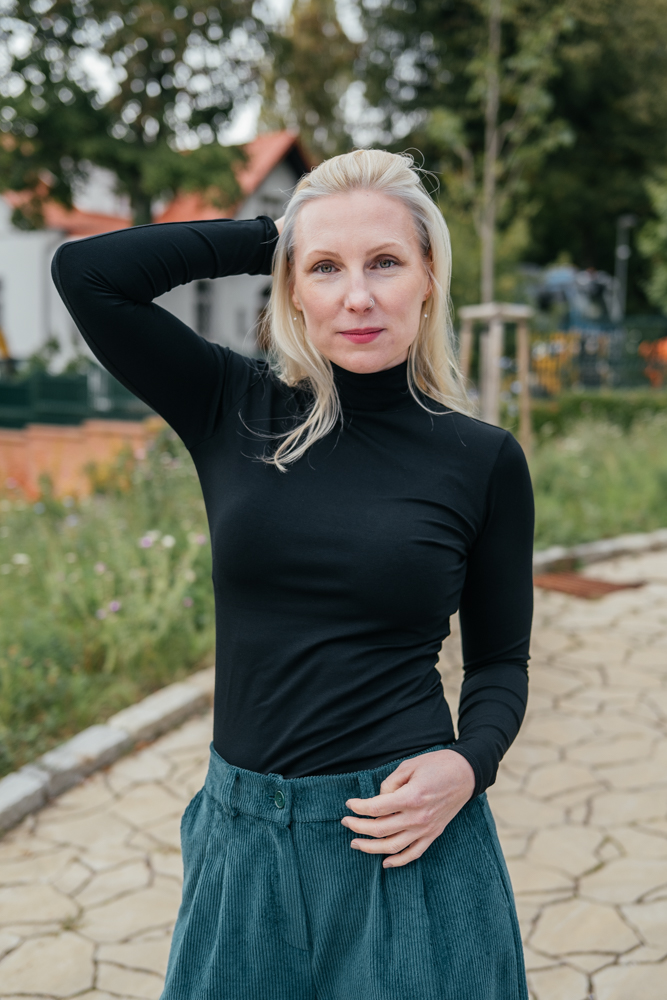 Bamboo rolák Luisa s dl. rukávem černý Velikost: L
