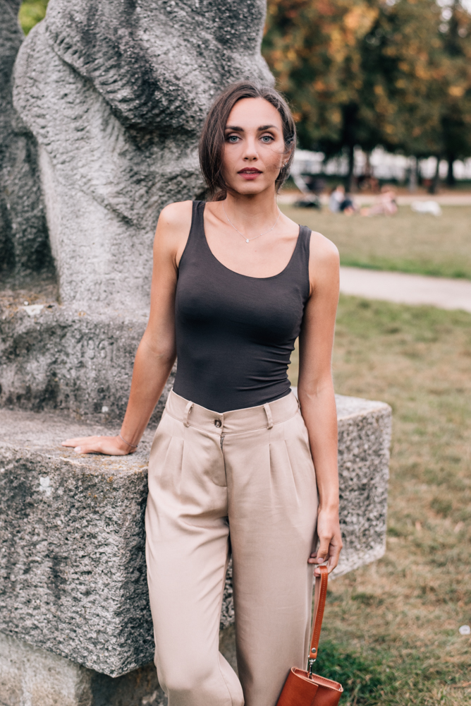 Bamboo tílko Marta hnědé Velikost: XL