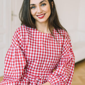 Šaty Coco červeno-bílá kostka Velikost: XL