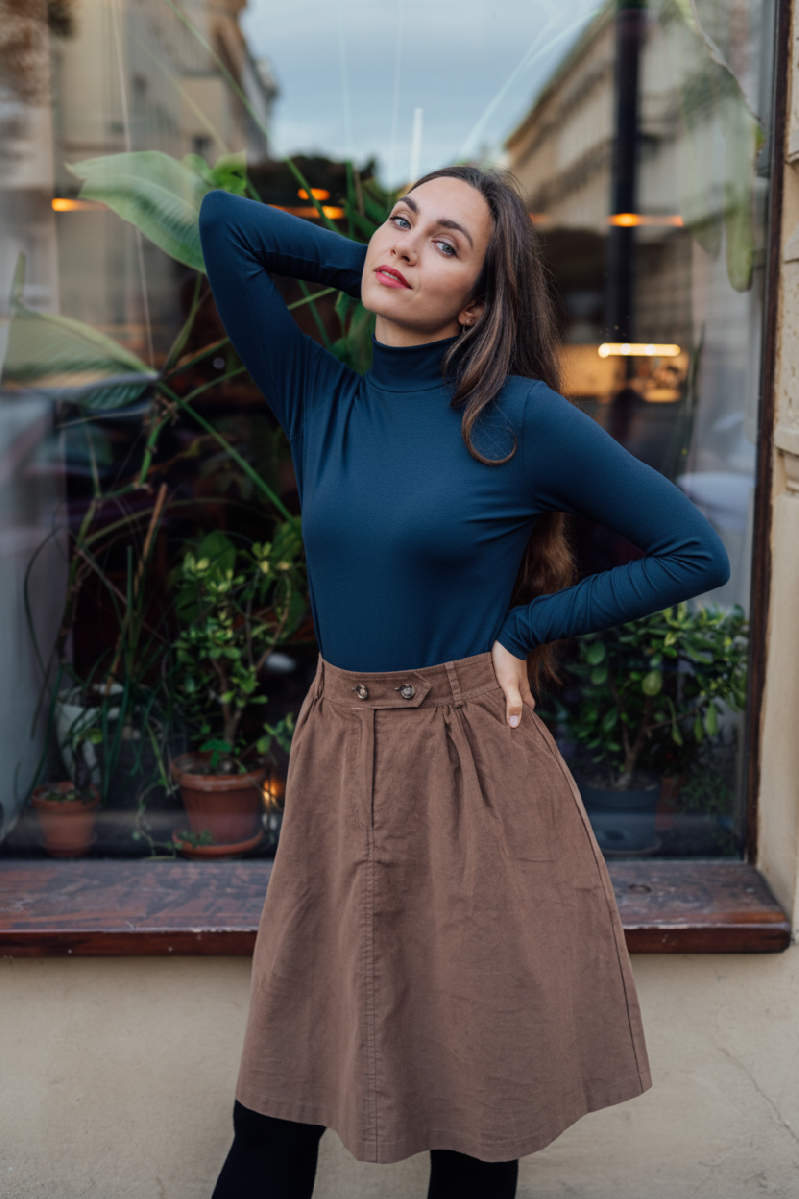 Bamboo rolák Luisa s dl. rukávem tmavě modrý Velikost: XL