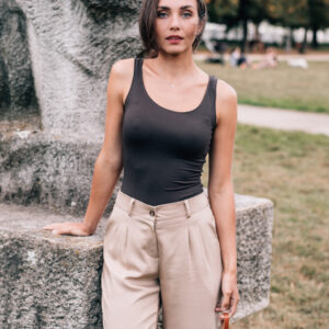 Bamboo tílko Marta hnědé Velikost: XL