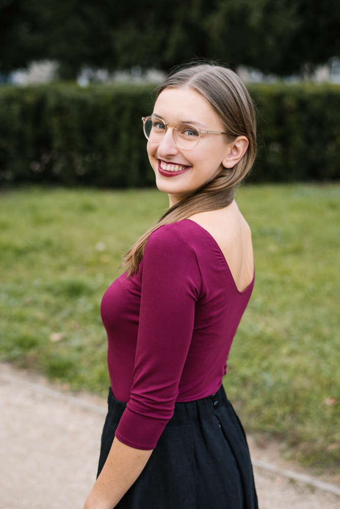 Bamboo tričko Dorothea s 3/4 rukávem vínové Velikost: XL