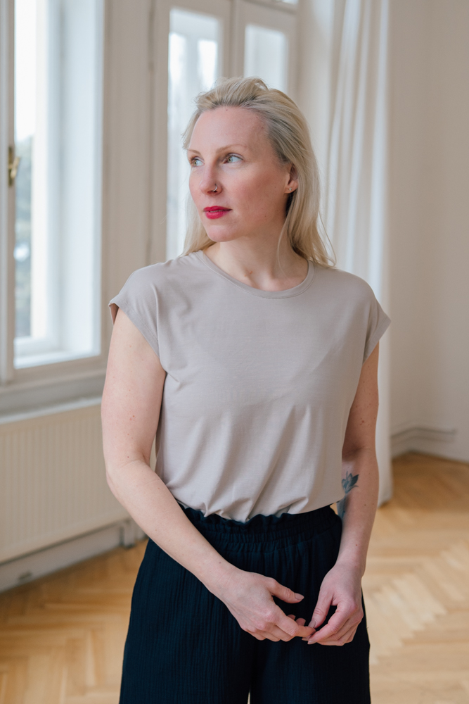 Bamboo tričko Ruby s kr. rukávem mocca Velikost: L