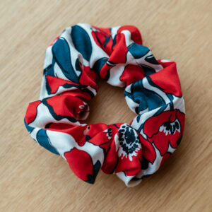 Bavlněná scrunchie Máky