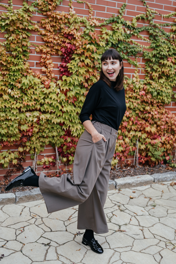 Business culottes Michele taupe Velikost: XL