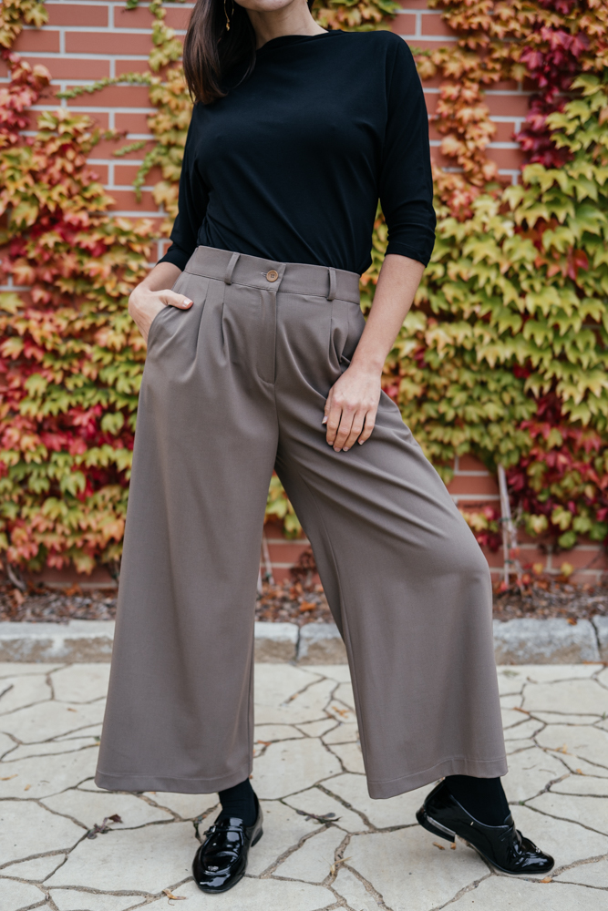 Business culottes Michele taupe Velikost: XL