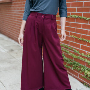 Business culottes Michele vínové Velikost: XL