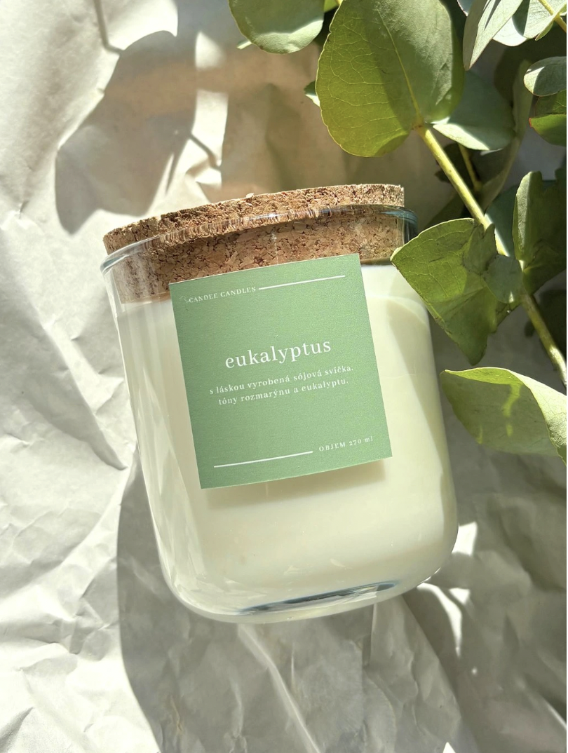 Candee Candee: Sójová svíčka - EUKALYPTUS 270 ml