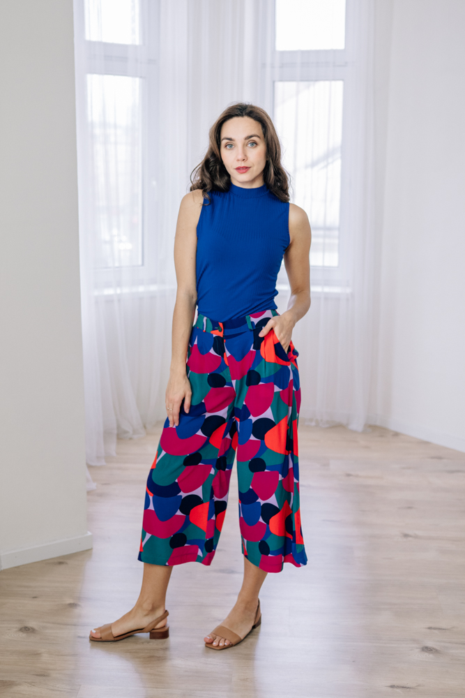 Culottes Michele abstraktní vzor Velikost: S