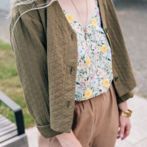 Kabátek Alicia khaki Velikost: XL