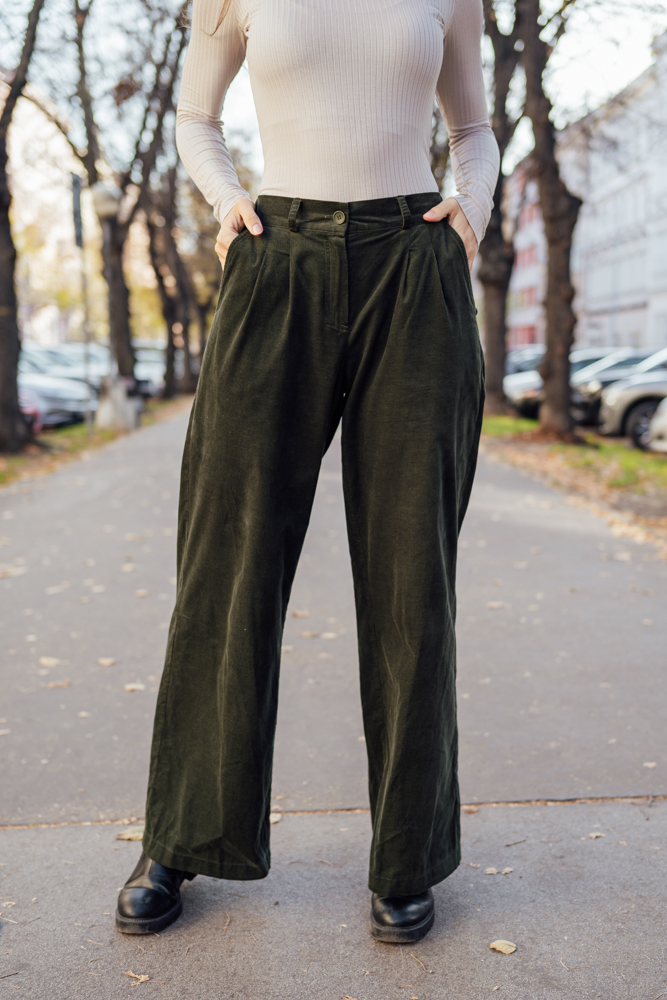 Kalhoty Margot khaki Velikost: XS