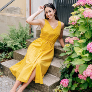 Letní šaty Caroline žluté Velikost: XL