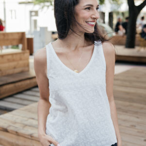 Madeirový top Elsie bílý Velikost: L
