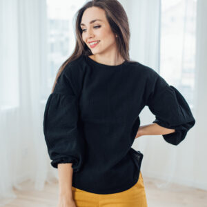 Mušelínová halenka Coco černá Velikost: XL