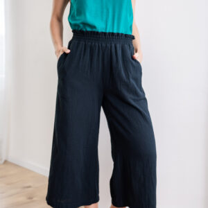 Mušelínové culottes Esme černé Velikost: S