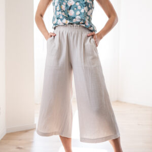 Mušelínové culottes Esme pískové Velikost: L
